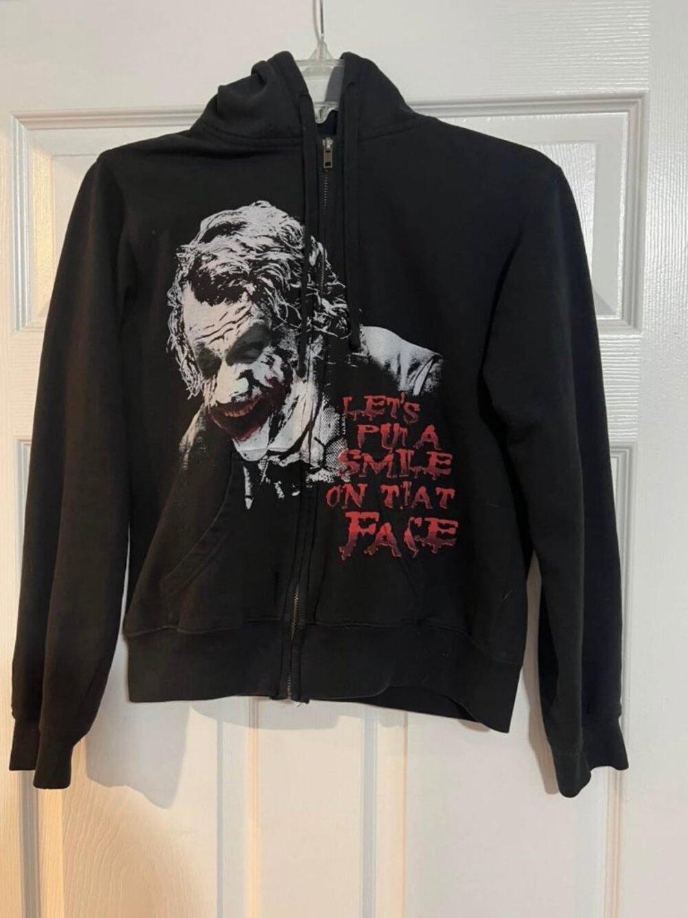Heath Ledger Joker Hoodie The Dark Knight Batman Full Zip Sweatshirt